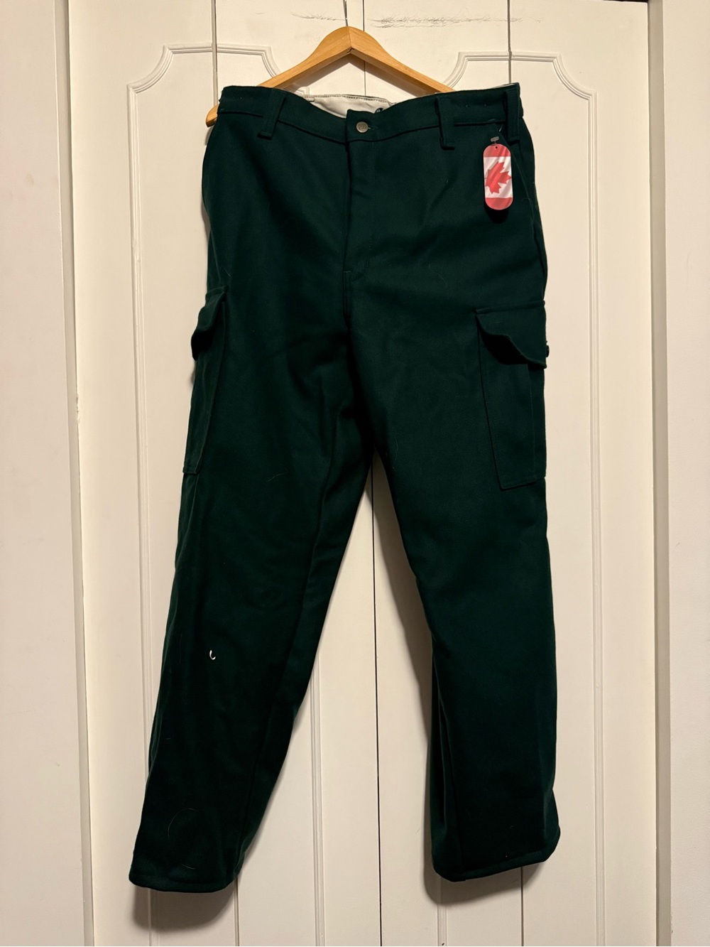 Big Bill wool  Men's Cargo Pants in Dark Green — Utility Style